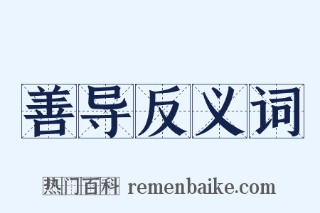 善导反义词是什么意思的图片